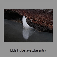 icicle inside lavatube entry